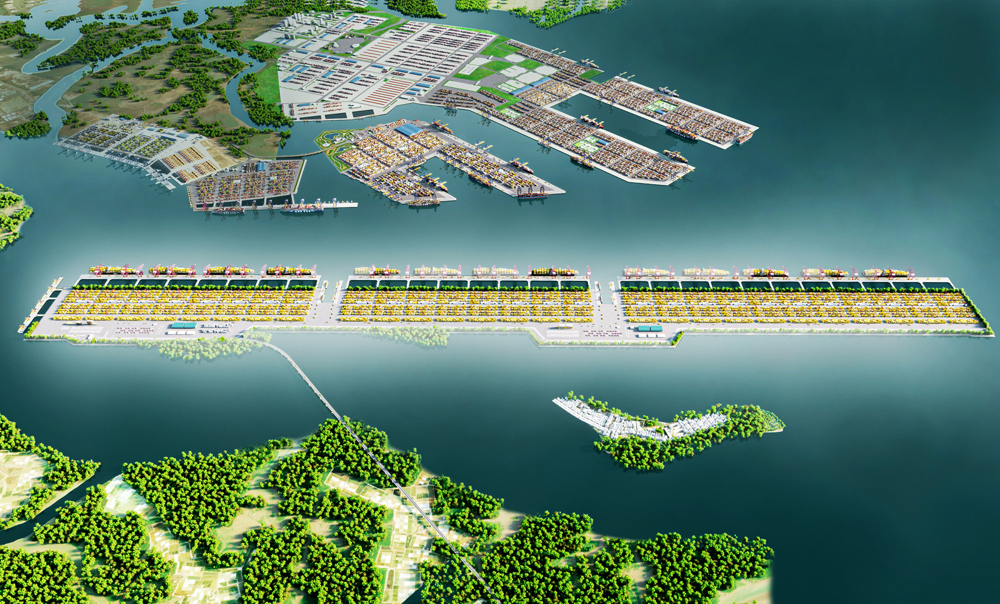Dự án Cảng trung chuyển quốc tế tại Cần Giờ (Ảnh: Ban truyền thông Cảng Sài Gòn).